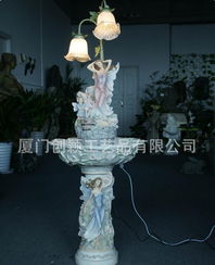 歐式流水落地燈 點亮客廳的藝術與格調